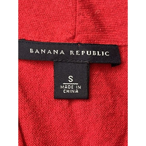 Banana Republic Women's V-Neck Sweater Small Red Silk Wool Cashmere S - Picture 8 of 8